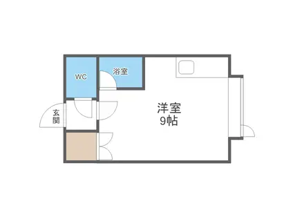メモリアルパーク文京台 パートII(ワンルーム/1階)の間取り写真