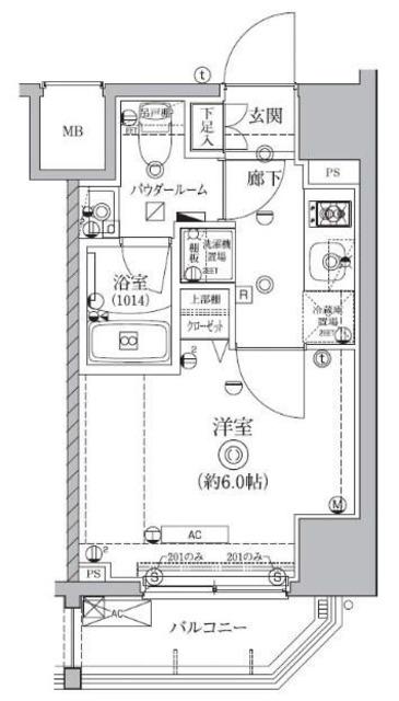 クオリタス南大井(1K/10階)の間取り写真