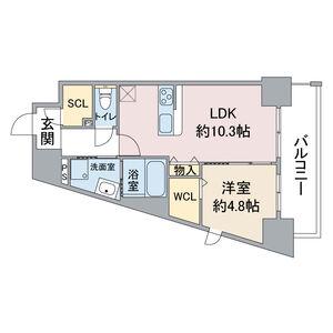 REVELER OSU(1LDK/8階)の間取り写真