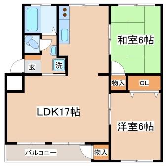 HARCH舞子台(2LDK/4階)の間取り写真