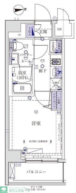 イアース八王子(1K/7階)の間取り写真