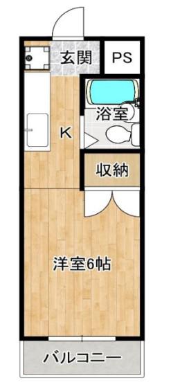 パビリオンアオシマ(ワンルーム/3階)の間取り写真