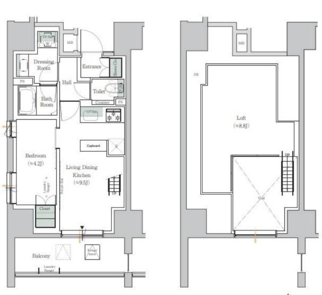 ONE ROOF RESIDENCE TAMACHI(1LDK/2階)の間取り写真