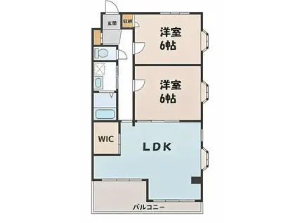 ＪＲ宇都宮線 雀宮駅 徒歩18分 3階建 築34年(2SLDK/3階)の間取り写真