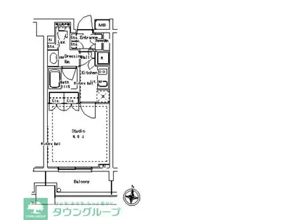 パークアクシス御茶ノ水ステージ(1K/10階)の間取り写真