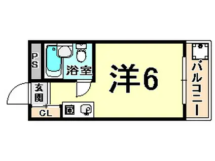 メゾンド・エル(ワンルーム/4階)の間取り写真