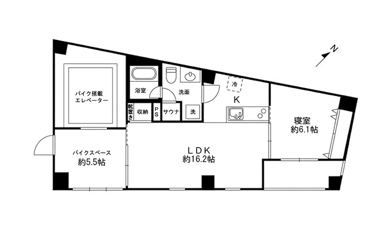 EG-12B(1LDK/6階)の間取り写真