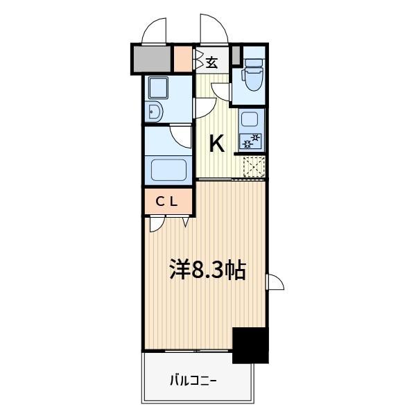 リンクパラッツオ川口本町(1K/3階)の間取り写真