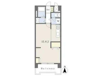 オリンピア大通西18丁目マンション(1K/8階)の間取り写真