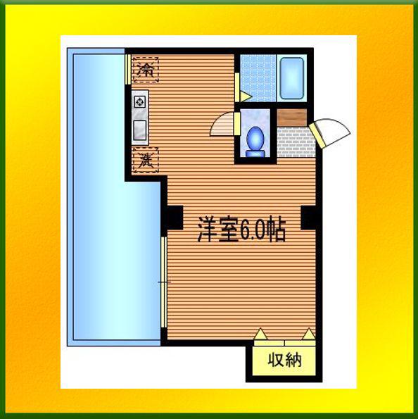 富士町ビル(1K/1階)の間取り写真