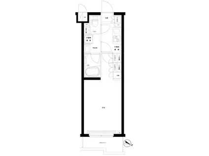 ルーブル板橋泉町弐番館(1K/5階)の間取り写真