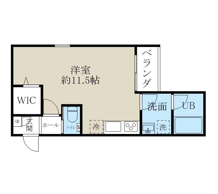 シュトラーセ幸町(ワンルーム/3階)の間取り写真