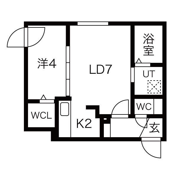 FUENTE27(1LDK/3階)の間取り写真