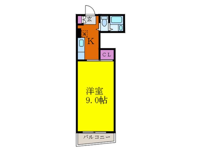 東海マンション(1K/2階)の間取り写真
