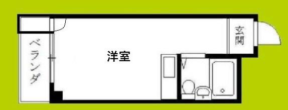 カルム加賀屋(ワンルーム/1階)の間取り写真