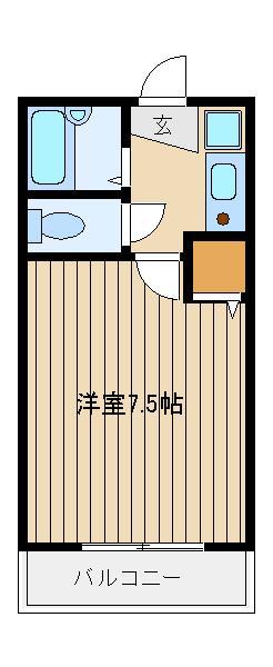 ソアヴィタ西東京(1K/3階)の間取り写真