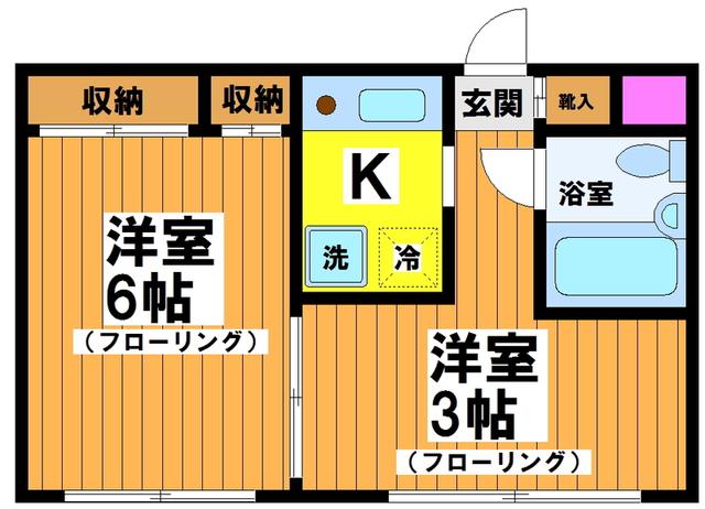 ヴェラコートタマガワ(1K/1階)の間取り写真
