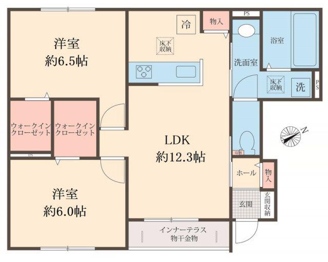 MAISON LIMONAIA(2LDK/1階)の間取り写真