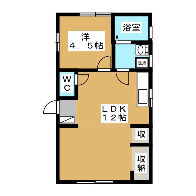 SANTA HOUSE(1LDK/1階)の間取り写真