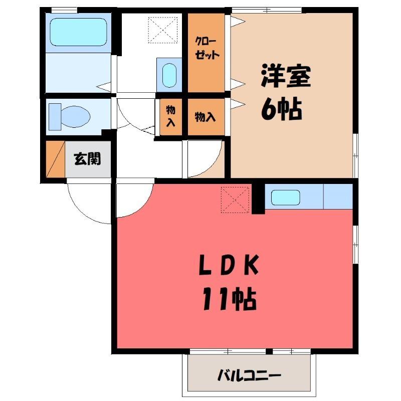 マーシュII(1LDK/2階)の間取り写真