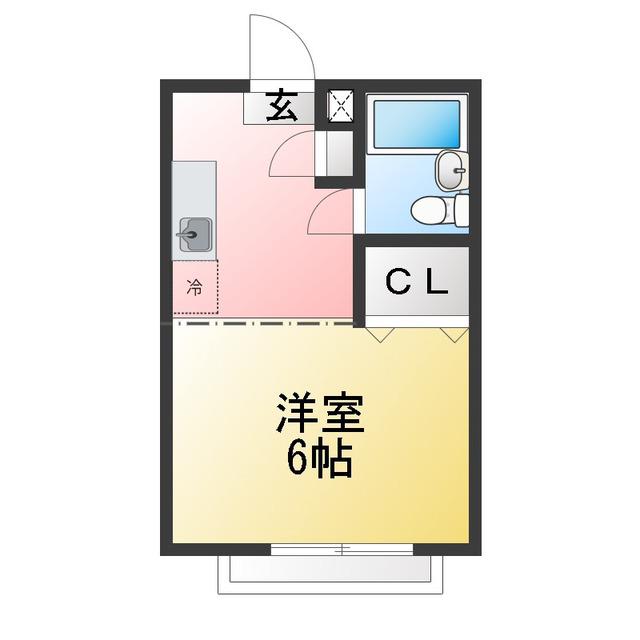 クレセント成増(ワンルーム/1階)の間取り写真