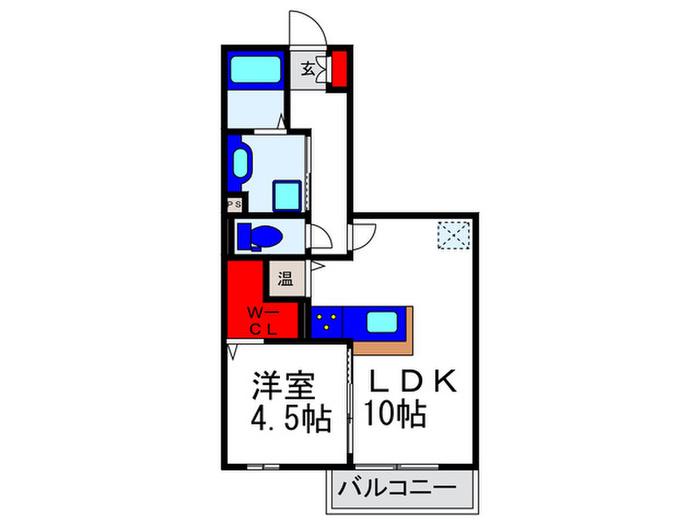 クレールコート(1LDK/2階)の間取り写真