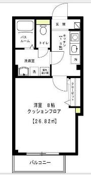 ボナール(1K/3階)の間取り写真