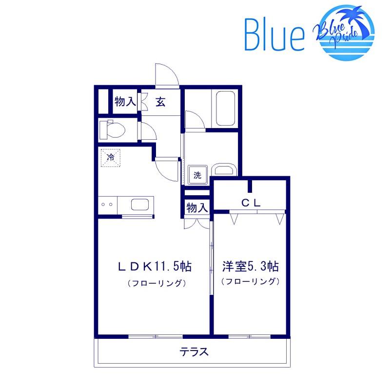 CASA DEL VENTO(1LDK/1階)の間取り写真