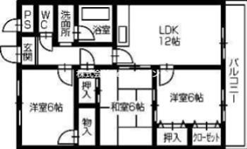 アマ・デトワールI(3LDK/3階)の間取り写真