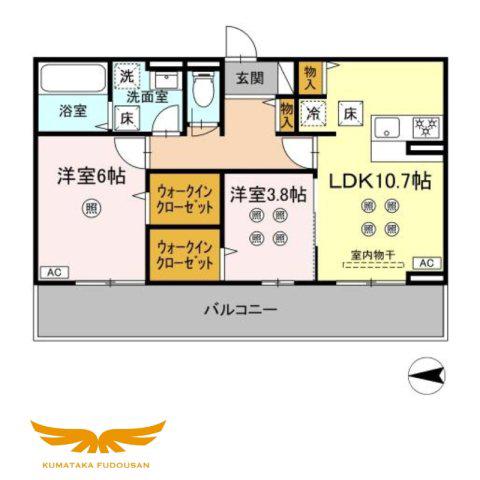 ETOILE・BRIGHT(2LDK/1階)の間取り写真