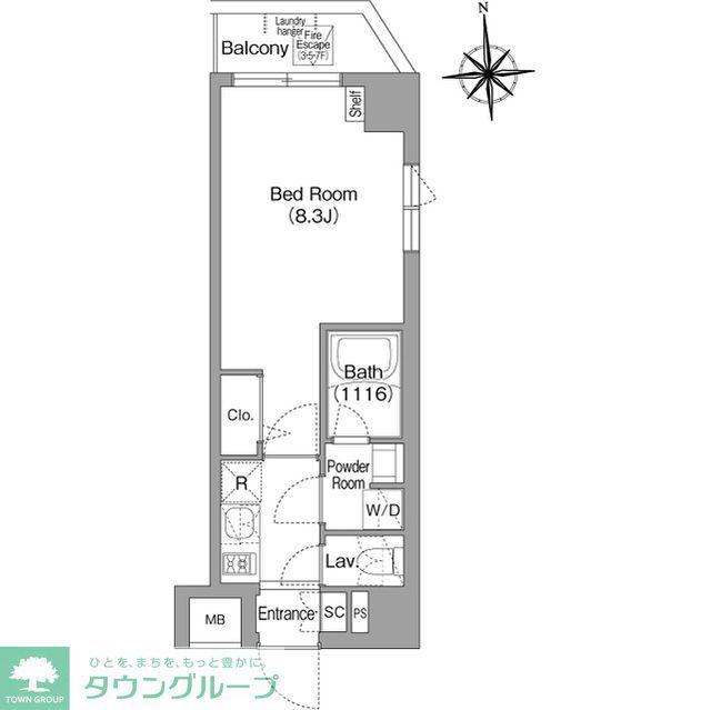 コンフォリア・リヴ西池袋(1K/4階)の間取り写真