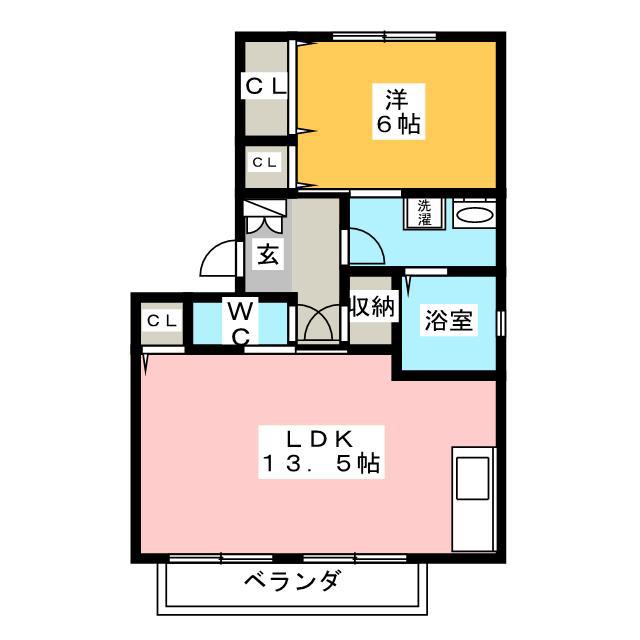 エミナンス寺島(1LDK/2階)の間取り写真