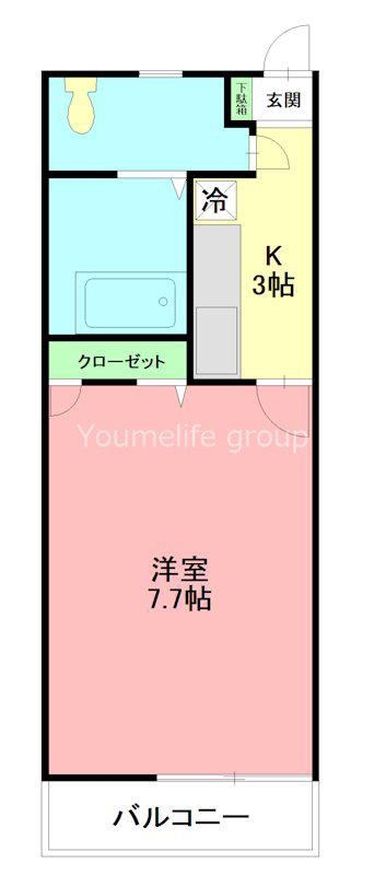 アン・ルミエール(1K/2階)の間取り写真