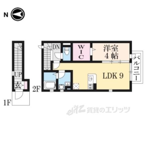 クレストハウス(1LDK/2階)の間取り写真