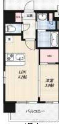 LUXE新大阪VI(1LDK/9階)の間取り写真