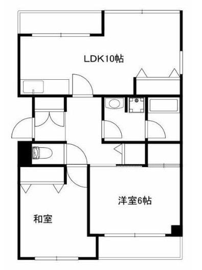 ボーリヴァージュ深谷(2LDK/3階)の間取り写真