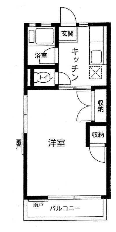 シティハイム 5ストリーム(1K/2階)の間取り写真