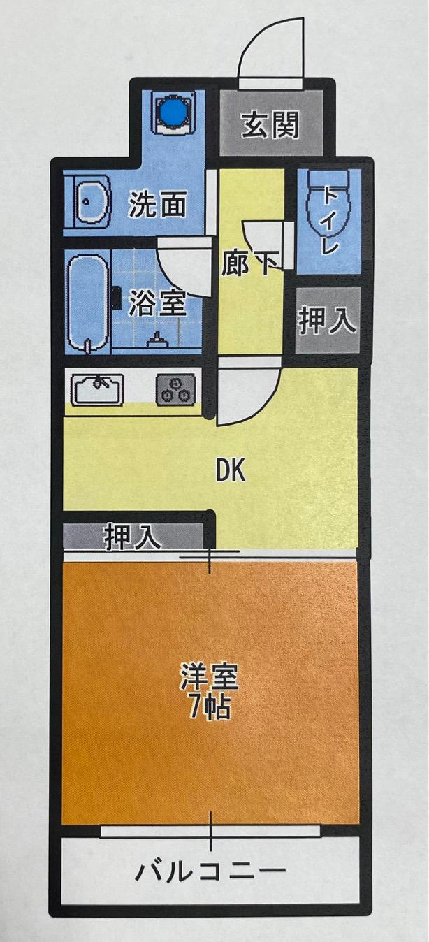 グランドパレスNS-3(1DK/4階)の間取り写真