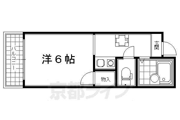 アーバンレイ12(1K/4階)の間取り写真
