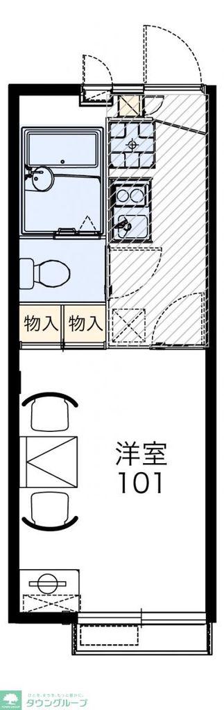 レオパレスK&H(1K/2階)の間取り写真