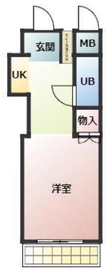 R FIELDS GYOTOKU(ワンルーム/3階)の間取り写真