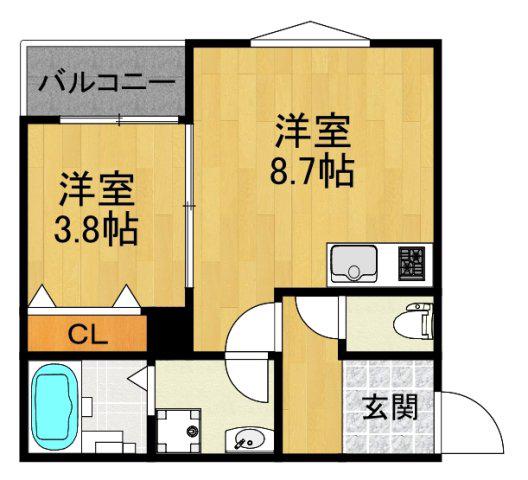 LE COCON一宮(1LDK/1階)の間取り写真