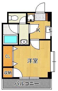 コテージ東門司(1K/2階)の間取り写真
