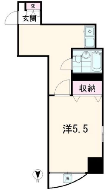 カーサヴェルデ(1K/3階)の間取り写真