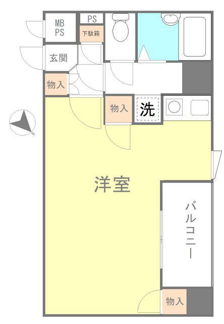 コスモ東向島(ワンルーム/5階)の間取り写真