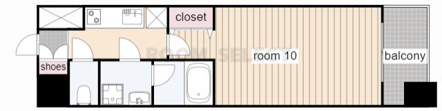 ヴィルクレア桜山(1K/2階)の間取り写真