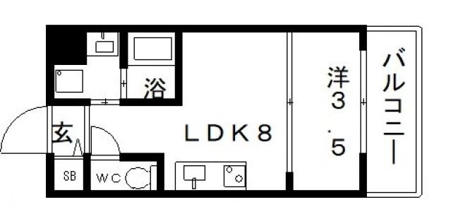 FDS NOVA(1LDK/4階)の間取り写真