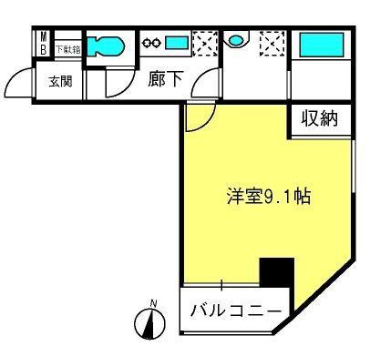 ルフレ桜(1K/3階)の間取り写真