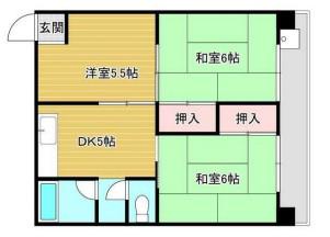 リノGRANDBELLE姫路(3DK/4階)の間取り写真