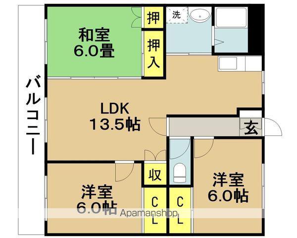 サンジェルマンV(3LDK/3階)の間取り写真